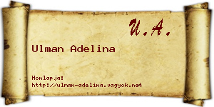 Ulman Adelina névjegykártya